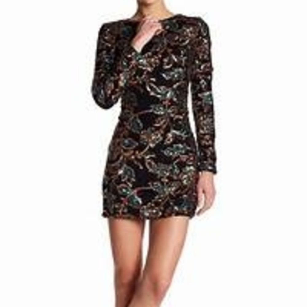 Dress the Population Naomi Sequin Lace Mini Dress - Picture 2 of 8